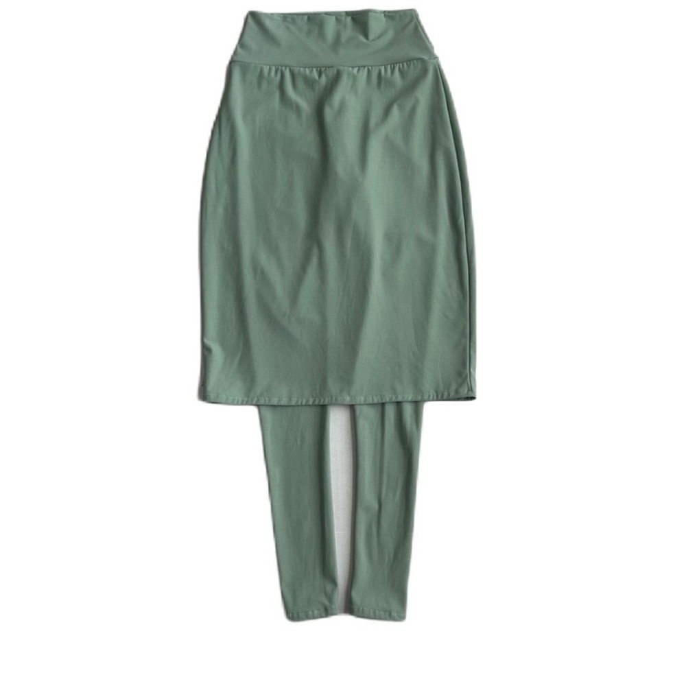 Sweet Lemon Thyme Women’s Green Premium Pencil Skirt Legging